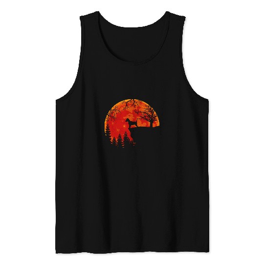 Miniature Pinscher And Moon Halloween Tank Tops