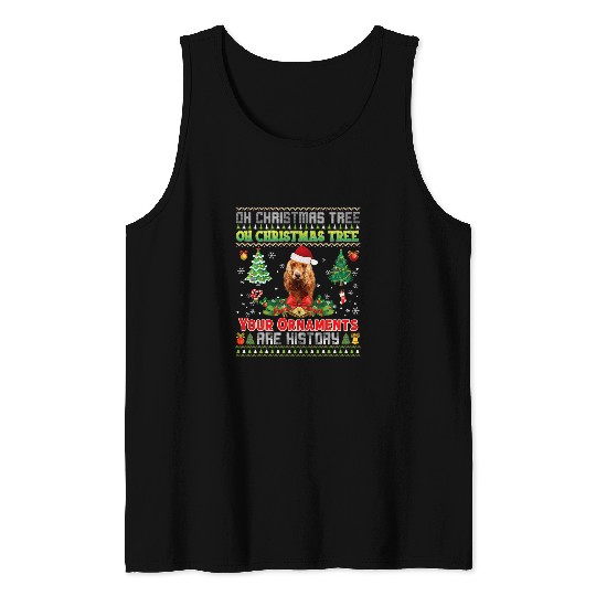 Oh Christmas Tree Your Ornaments Are History English Cocker Tank Tops