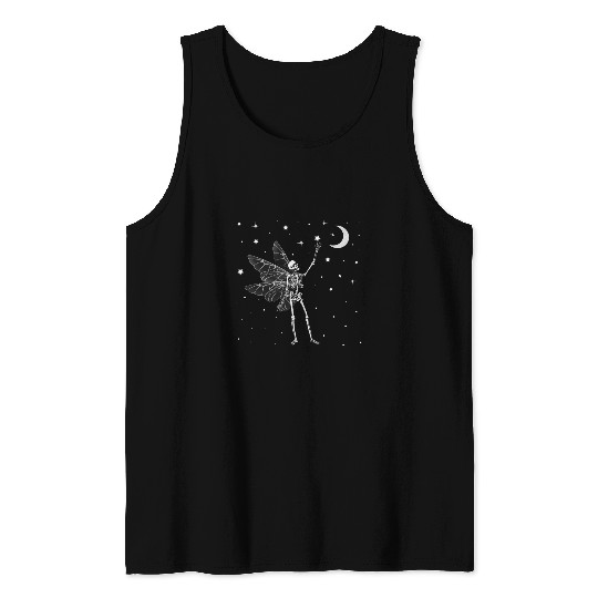 ZXWm Skeletons Dragonfly Lover Funny Skeletons Star Apparel Tank Tops