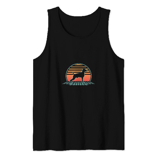 Weimaraner Dog Owner 80s Retro Vintage Tank Tops