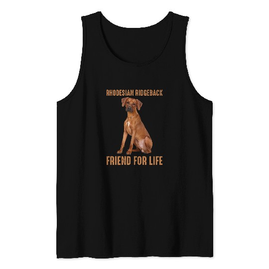 Rhodesian Ridgeback Friend For Life Dog Funny Dog Owner Tank Tops