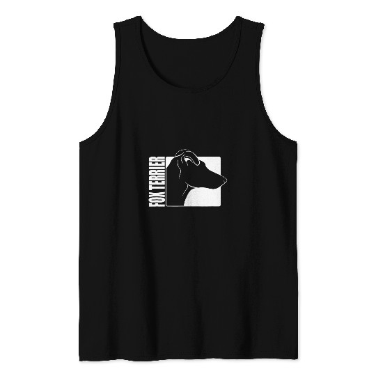Proud Smooth Fox Terrier profile dog mom dog funny dog Tank Tops