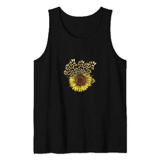 You Are My Sunshine Sunflower And Butterflies Tank Tops