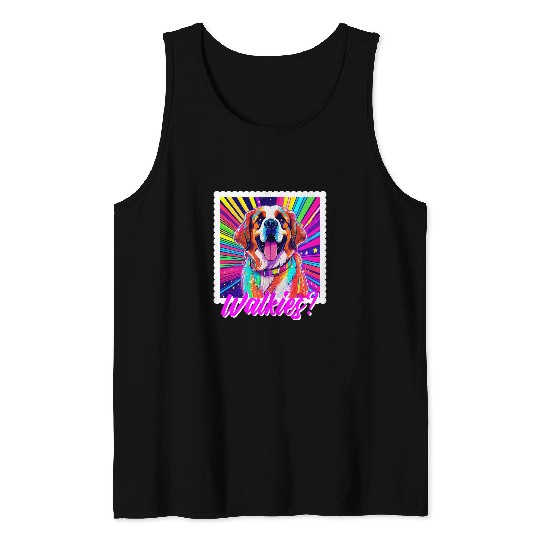 Saint Bernard Dog Lover Iconic Rainbow Simply Sweet Southern Tank Tops