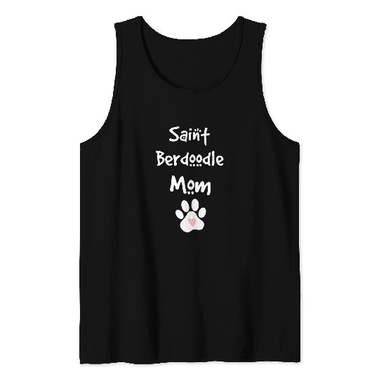 Saint Berdoodle Mom Poodle Saint Bernard Mix Breed Dog Tank Tops