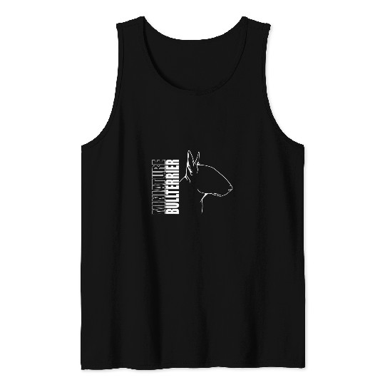 Miniature Bull Terrier Profile Dog Breed Dog Tank Tops