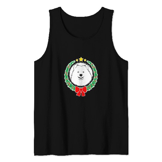 Dog Samoyed Christmas xmass Dog Tank Tops