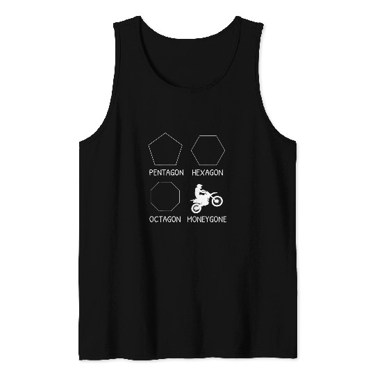 Motocross Motorcycle Dirt Bike Funny Meme Moneygone Tank Tops
