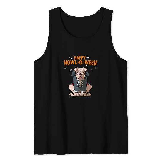 Howloween English Bulldog Dog Mom Halloween Costume Tank Tops