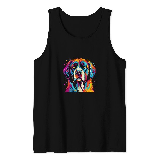 Saint Bernard Dog Men Women Kids 1 Tank Tops
