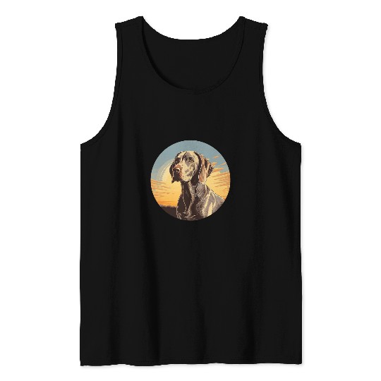 Weimaraner Dog Cute Dog Breed Dog Motif Funny 1 Tank Tops