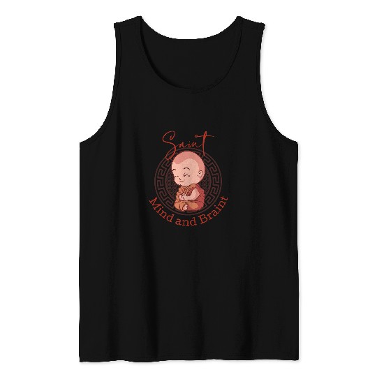 Saint Mind And Braint Religious Community Monk Tank Tops