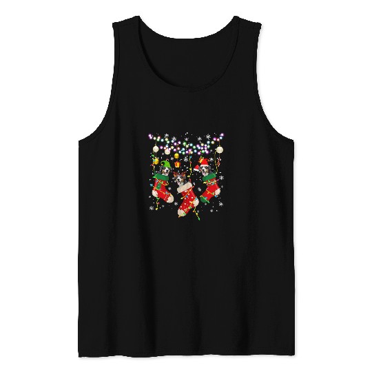 Santa ELF Reindeer Entlebucher Moutain In Christmas Socks Tank Tops