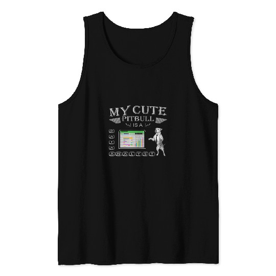 Pitbull Data Analyst Unleashing Insights with Canine Charm Tank Tops