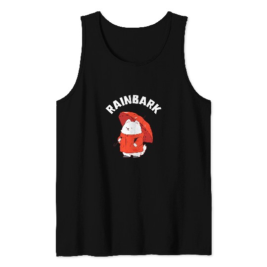 Samoyed Rainbark Funny Dog Umbrella Tank Tops