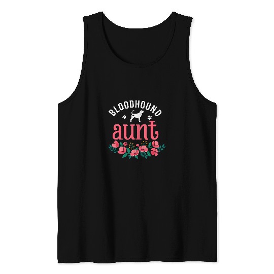 Bloodhound Aunt Dog Gifts Womens Cute Dog Lover Christmas T-Shirt Tank Tops