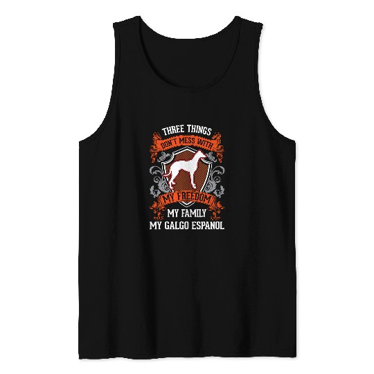 Dog Grayhound Galgo Espanol Freedom Family Spanish Greyhound Galgo 22 Tank Tops