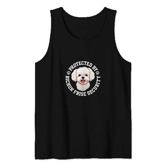 Protected by Bichon Frise Security Tank Tops