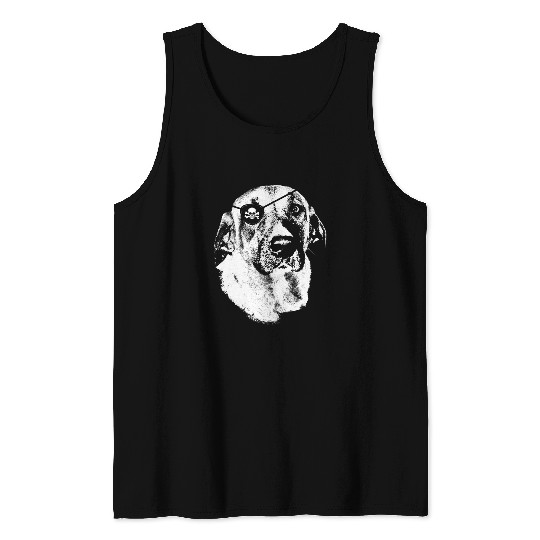 Pirate Anatolian Shepherd With Eye Patch Skull Funny Tank Tops