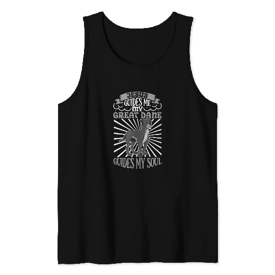 Jesus and my German Mastiff Tank Tops
