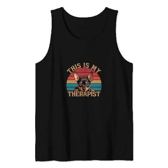 Miniature Pinscher Dog Lover Therapist vintages Min Pin Breed Tank Tops