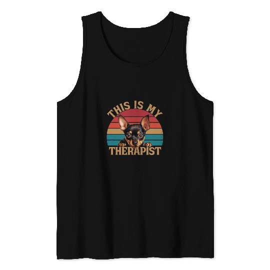 Miniature Pinscher Dog Lover Therapist vintages Min Pin Breed Tank Tops