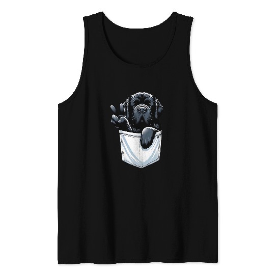 Peace Hand Newfoundland in Pocket Mens Womens Newfoundland Tank Tops