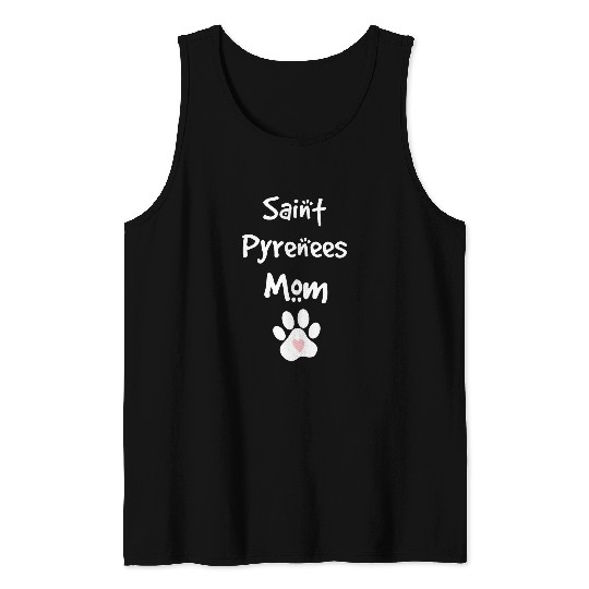 Saint Pyrenees Mom Great Pyrenees Saint Bernard Mix Breed Tank Tops