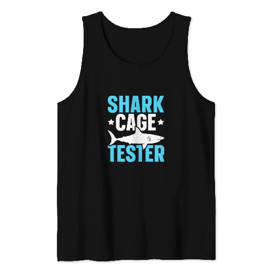 Shark Cage Tester Amputee One Leg Prosthetic User 9 Tank Tops