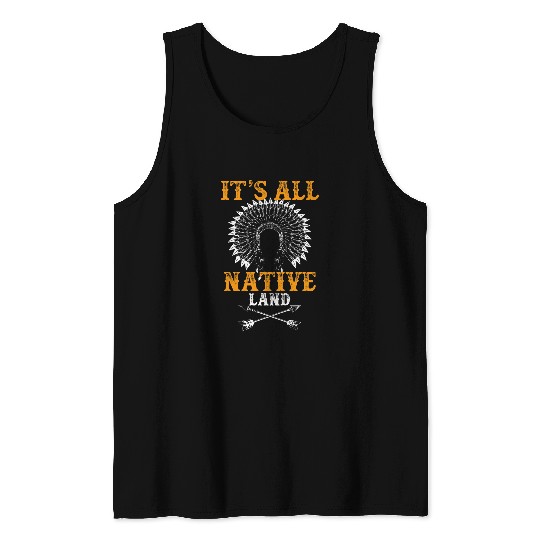Native American Indian Headdress Feathers American Culture Tank Tops
