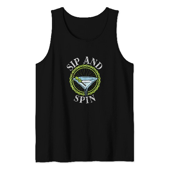 Sip And Spin Backprint Cycling Tank Tops