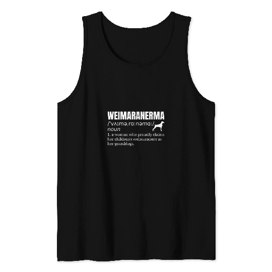 Weimaraner Grandma Grandmother Dog Tank Tops
