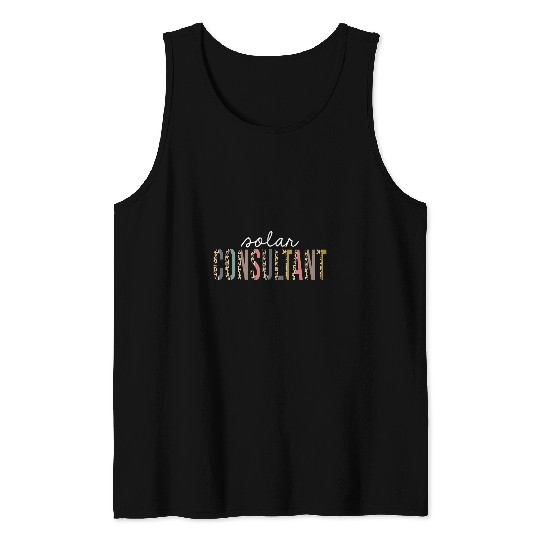 Solar consultant Leopard Print Funny Appreciation Tank Tops