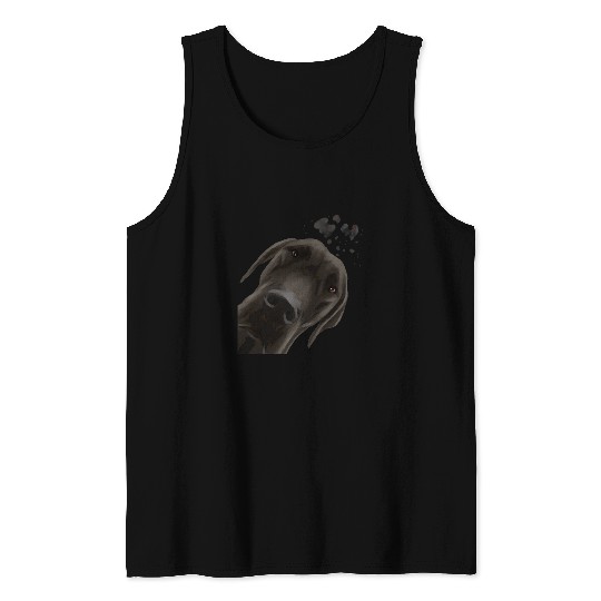 Dog Great Dane Funny Curious Dog Great Dane T-Shirt Tank Tops