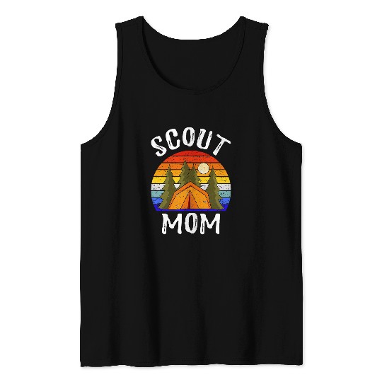 Scout Mom Proud Scouting Mother Camping Cookie dealers Women Tank Tops
