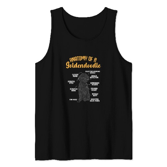 Dog Goldendoodle Black Goldendoodle Anatomy Of A Goldendoodle T-Shirt Tank Tops