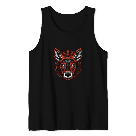 German Shepherd Funny Dog Red Nose Reindeer Pet Christmas 10 Tank Tops