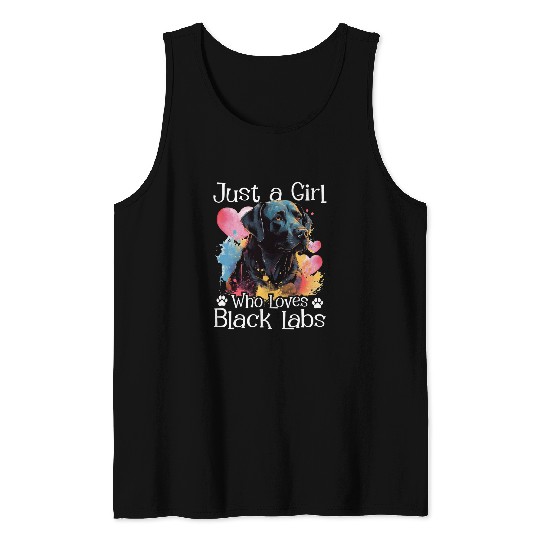Discover Just A Girl Who Loves Black Labs Labrador Dog Lover Tank Tops