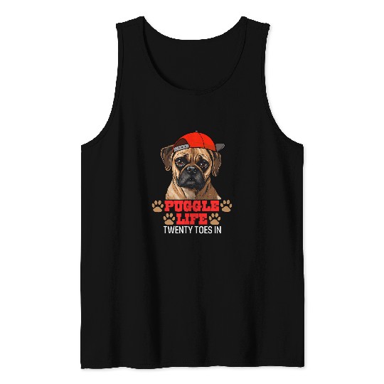 Puggle Life Twenty Toes In Funny Pug Beagle Mom Dad Tank Tops