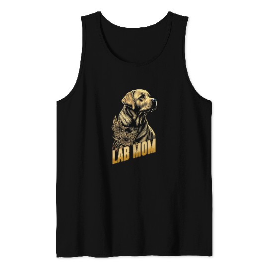 Labrador Lab Dog Yellow Golden Labrador Mom Cute Drawn Lab Dog Tank Tops