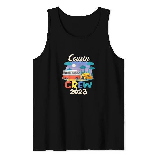 Kids Cousin Crew Summer Vacation Camping Matching Family Tank Tops