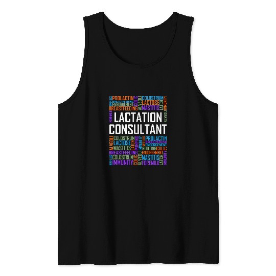 Lactation Consultant Words Gift Breastfeeding Lactivist Tank Tops