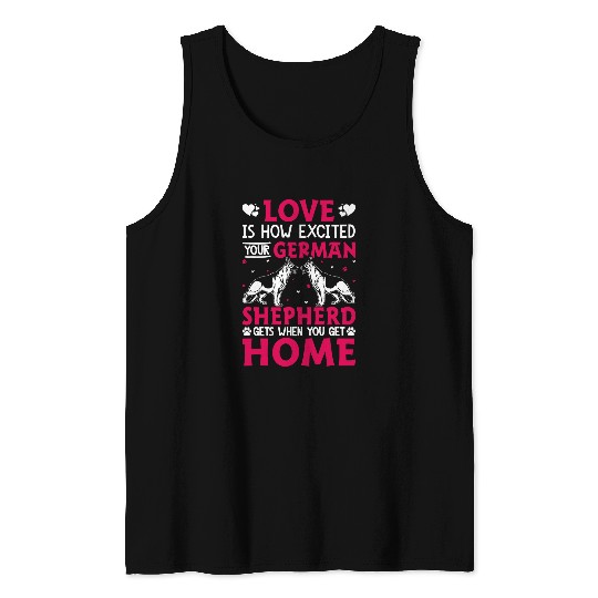 German Shepherd Funny Dog Owner Tank Tops