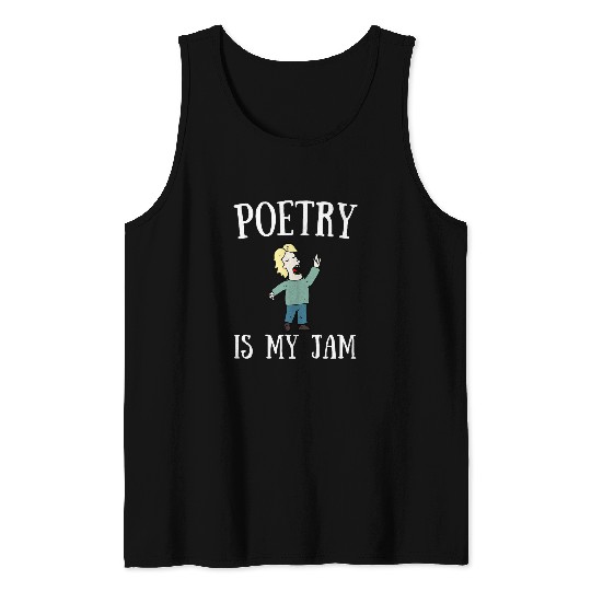 Poetry Slam Poetrist Poem Literature Novelist Publisher 2 Tank Tops