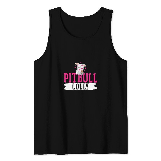 Pitbull Lolly Pit Bull Terrier Dog Pibble Owner Mothers Day Tank Tops