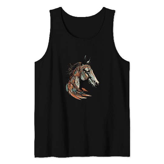 Native American Horse Totem Tank Tops