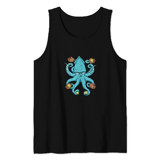 Softball Women Softball Teen Girls Octopuss Daughter Softball Tank Tops
