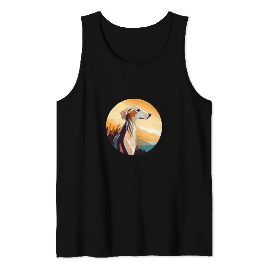 Saluki Persian Greyhound Dog Breed Dog Design Funny 1 Tank Tops