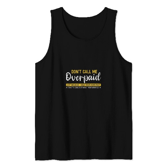 Discover Realtor Closing Art Funny Real Estate Agent Tank Tops