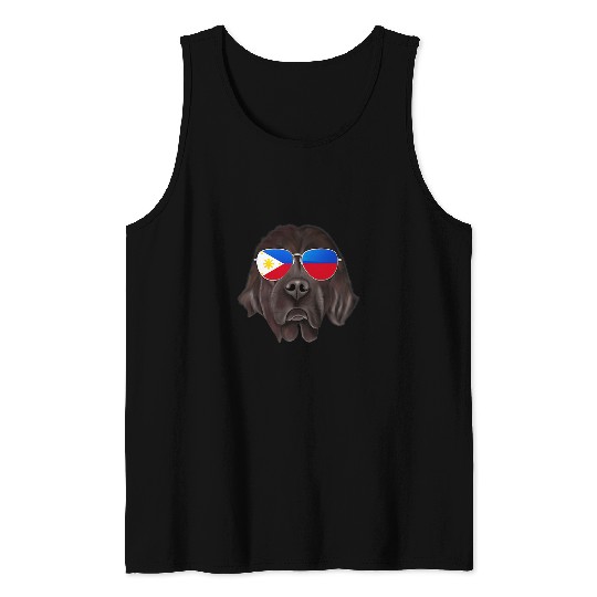 Philippine Flag Newfoundland Dog Philippines Pocket Tank Tops